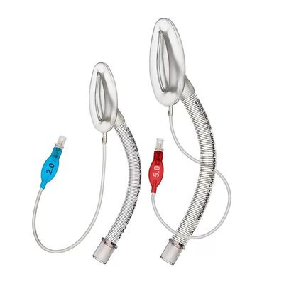 Αγορά Ενισχυμένη μασκαρία λάρυγγα μιας χρήσης Αεροδρόμος LMA Ιατρικής ποιότητας Σιλικόνη Μανικέτα Διαφανές σωλήνα PVC με ατσάλινο σύρμα Κλάση ΙΙ Καταναλωτικά αναισθητικών σε απευθείας σύνδεση κατασκευή