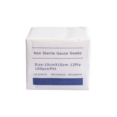 Αγορά Ιατρικό Χειρουργικό Νερό Νερό 10*10cm 12ply 40S Νερό Νερό 100pcs/pkt Για νοσοκομειακή χρήση σε απευθείας σύνδεση κατασκευή